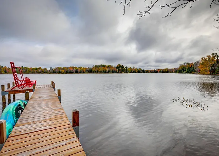 Lakefront Presque Isle Cabin W/ Private Dock